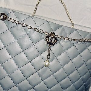 Chic Quilted Shoulder Bag with Multi Positional Chain Strap, or w/o strap -NWT